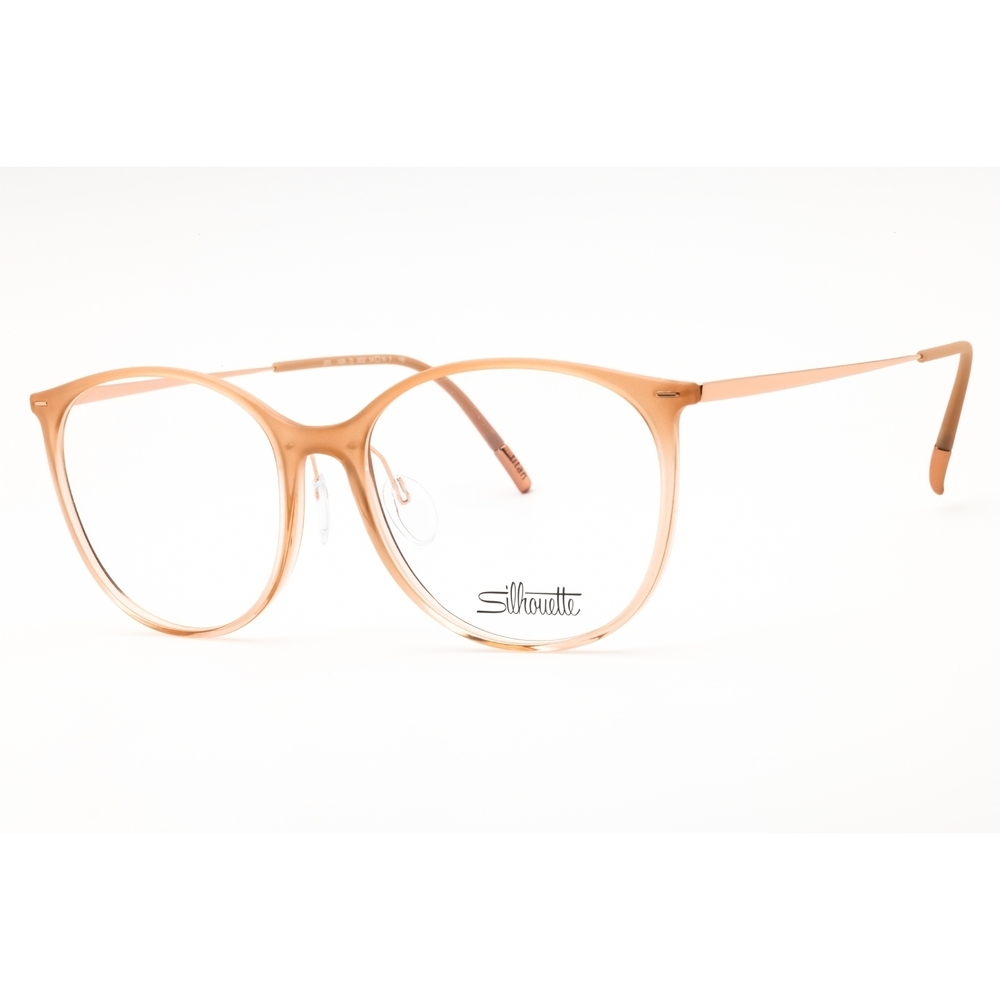 NWT Silhouette Illusion Lite 1606/75 Light Toffee Round 54mm Eyeglasses